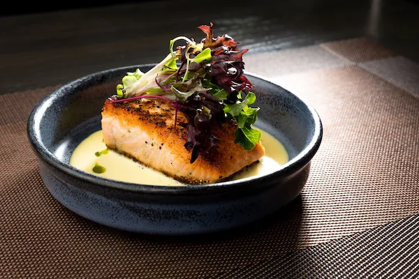 Salmon entrée from the Humble Baron kitchen